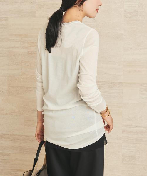 追加》LIGHT SHEER LONG Tシャツ 2（Tシャツ/カットソー）｜Plage