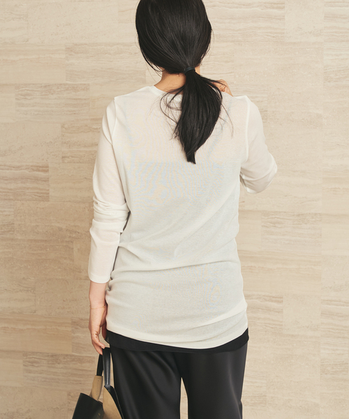 plage(プラージュ)の「《追加》LIGHT SHEER LONG Tシャツ 2(Tシャツ/カットソー・レディース・ホワイト・FREE)」の12枚目の写真