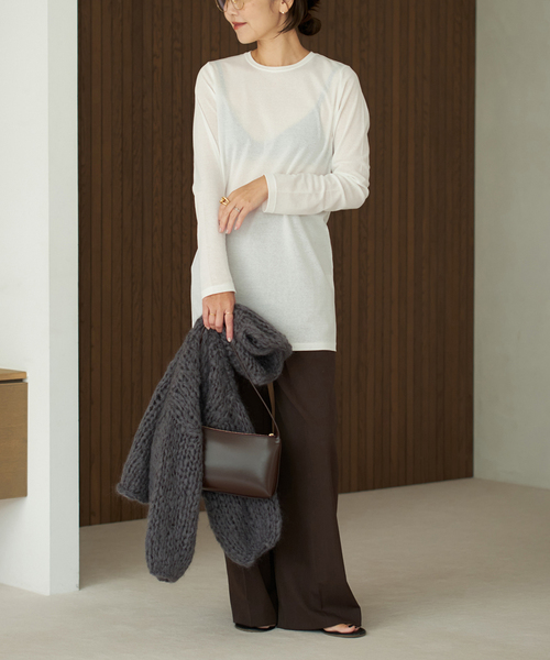 plage(プラージュ)の「《追加》LIGHT SHEER LONG Tシャツ 2(Tシャツ/カットソー・レディース・ホワイト・FREE)」の13枚目の写真