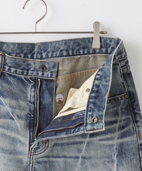 SUPPLIER(サプライヤー)の「SUPPLIER / サプライヤー Cross Leather Patch Baggy Denim(デニムパンツ・メンズ・ブルー/ブラック・LARGE/MEDIUM)」の8枚目の写真