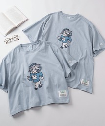 【71】【DISCUS/ディスカス】U.S.COLLEGEコラボ ショート丈/レギュラー丈 マスコットデザイン プリントTシャツ/レディース