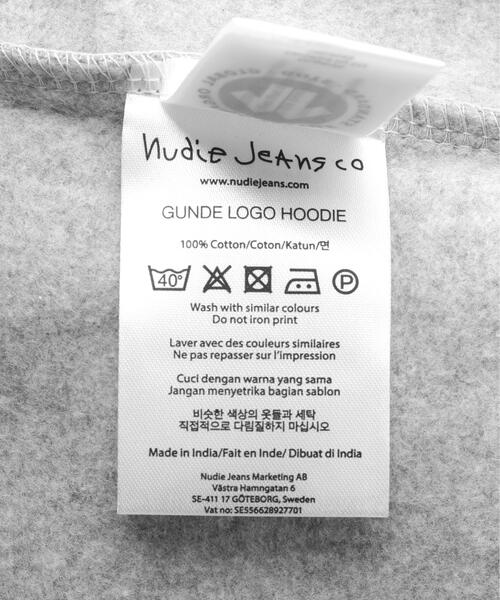 Nudie Jeans(ヌーディージーンズ)の「Nudie Jeans/ヌーディージーンズ/Gunda(パーカー・メンズ・グレー・L/M/S/XL)」の14枚目の写真