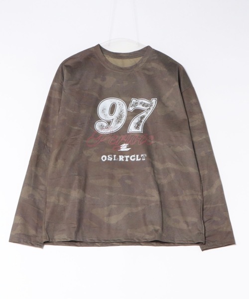 ViViDAY（ビビデー）の「プリントビッグカモフラ柄ロンt（Tシャツ/カットソー・レディース・カーキ・M）」の20枚目の写真