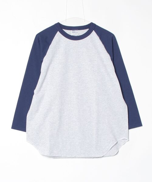 WALLA WALLA SPORT(ワラワラスポーツ)の「3/4 BASEBALL TEE ASH 2-TONE / 3/4 ベースボール ティー アッシュ 2トーン(Tシャツ/カットソー・メンズ・その他3/その他5/その他4/その他7/その他1/その他6/その他8/その他9/その他2・X-LARGE/XX-LARGE/XXX-LARGE/MEDIUM/LARGE/SMALL)」の2枚目の写真