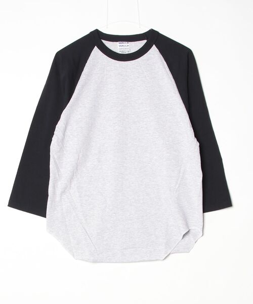 WALLA WALLA SPORT(ワラワラスポーツ)の「3/4 BASEBALL TEE ASH 2-TONE / 3/4 ベースボール ティー アッシュ 2トーン(Tシャツ/カットソー・メンズ・その他3/その他5/その他4/その他7/その他1/その他6/その他8/その他9/その他2・X-LARGE/XX-LARGE/XXX-LARGE/MEDIUM/LARGE/SMALL)」の3枚目の写真