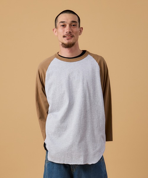 WALLA WALLA SPORT(ワラワラスポーツ)の「3/4 BASEBALL TEE ASH 2-TONE / 3/4 ベースボール ティー アッシュ 2トーン(Tシャツ/カットソー・メンズ・その他3/その他5/その他4/その他7/その他1/その他6/その他8/その他9/その他2・X-LARGE/XX-LARGE/XXX-LARGE/MEDIUM/LARGE/SMALL)」の9枚目の写真