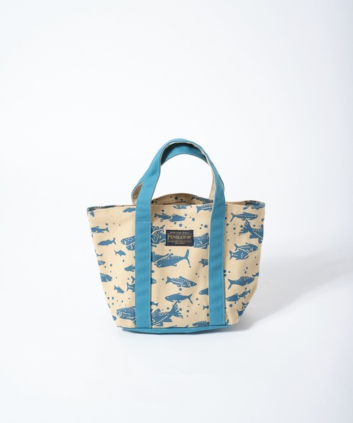 PENDLETON(ペンドルトン)の「【 PENDLETON / ペンドルトン 】SALMON CANVAS MINI TOTE / サーモンキャンバスミニトート(トートバッグ・レディース・ブラック/ブルー・FREE)」の2枚目の写真