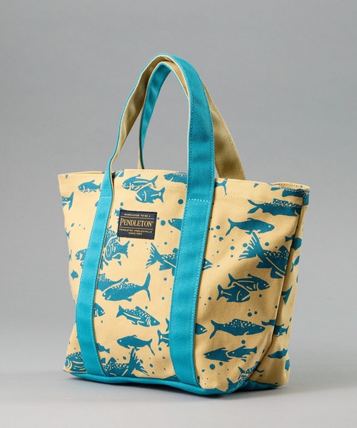 PENDLETON(ペンドルトン)の「【 PENDLETON / ペンドルトン 】SALMON CANVAS MINI TOTE / サーモンキャンバスミニトート(トートバッグ・レディース・ブラック/ブルー・FREE)」の5枚目の写真