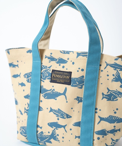 PENDLETON(ペンドルトン)の「【 PENDLETON / ペンドルトン 】SALMON CANVAS MINI TOTE / サーモンキャンバスミニトート(トートバッグ・レディース・ブラック/ブルー・FREE)」の14枚目の写真