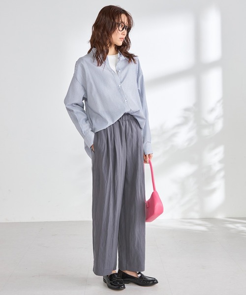GALLORIA(ギャローリア)の「タックワイドパンツ(その他パンツ・レディース・チャコールグレー/ベージュ・S/M/LL/L)」の10枚目の写真