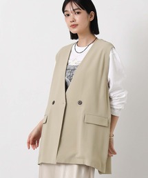 ツイルバックスリットジレ