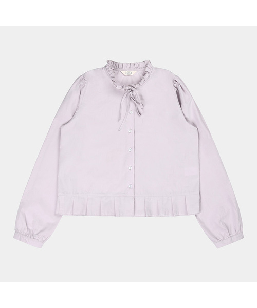 PIGMENT(ピグメント)の「ラブカラーリボンブラウス (KYNB2511043)(シャツ/ブラウス・レディース・アイボリー/パープル・FREE)」の1枚目の写真