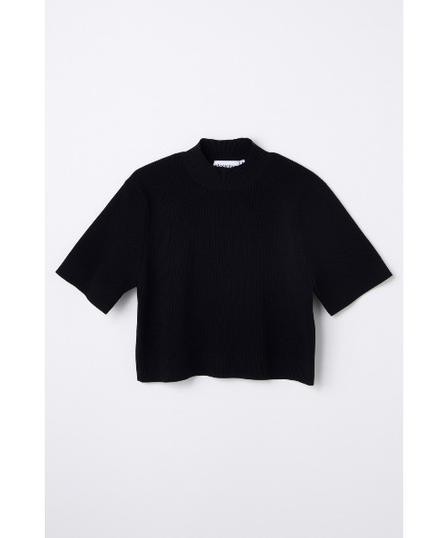 nagonstans(ナゴンスタンス)の「hi-neck cropped pullover(ニット/セーター・レディース・ブラック/ホワイト/ライム・MEDIUM)」の3枚目の写真