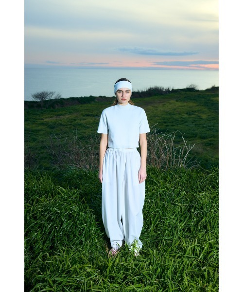 hi-neck cropped pullover（ニット/セーター）｜nagonstans（ナゴ