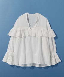 LEPSIM | カットワーク刺繍長袖ブラウス　634343(シャツ/ブラウス)