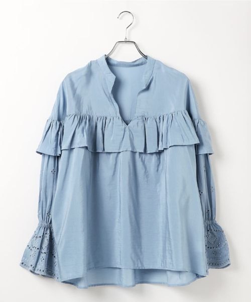 LEPSIM(レプシィム)の「カットワーク刺繍長袖ブラウス 634343(シャツ/ブラウス・レディース・オフホワイト/ブラック・FREE)」の15枚目の写真