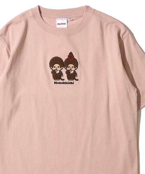 ADPOSION（アドポーション）の「【Monchhichi / モンチッチ】フロント刺繍クルーネックTシャツ（Tシャツ/カットソー・レディース・イエロー/ホワイト/ブラック/ピンク・MEDIUM/SMALL/LARGE）」の4枚目の写真