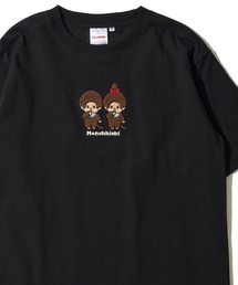 【Monchhichi / モンチッチ】フロント刺繍クルーネックTシャツ