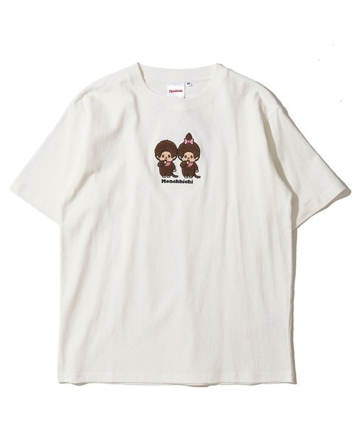 ADPOSION(アドポーション)の「【Monchhichi / モンチッチ】フロント刺繍クルーネックTシャツ(Tシャツ/カットソー・レディース・イエロー/ホワイト/ブラック/ピンク・MEDIUM/SMALL/LARGE)」の5枚目の写真