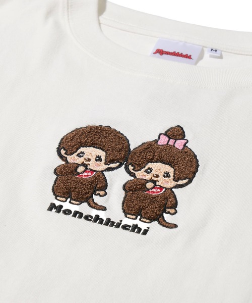 ADPOSION(アドポーション)の「【Monchhichi / モンチッチ】フロント刺繍クルーネックTシャツ(Tシャツ/カットソー・レディース・イエロー/ホワイト/ブラック/ピンク・MEDIUM/SMALL/LARGE)」の14枚目の写真