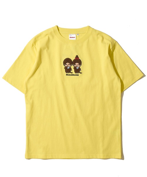 ADPOSION(アドポーション)の「【Monchhichi / モンチッチ】フロント刺繍クルーネックTシャツ(Tシャツ/カットソー・レディース・イエロー/ホワイト/ブラック/ピンク・MEDIUM/SMALL/LARGE)」の9枚目の写真