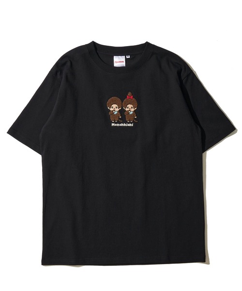 ADPOSION(アドポーション)の「【Monchhichi / モンチッチ】フロント刺繍クルーネックTシャツ(Tシャツ/カットソー・レディース・イエロー/ホワイト/ブラック/ピンク・MEDIUM/SMALL/LARGE)」の7枚目の写真
