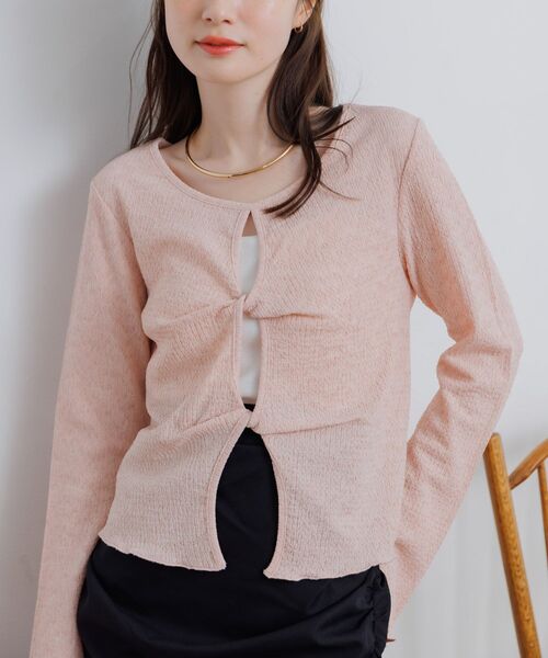 RETRO GIRL（レトロガール）の「ツイストデザインCT（Tシャツ/カットソー・レディース・ピンク/ナチュラル/ブルー・FREE）」の3枚目の写真