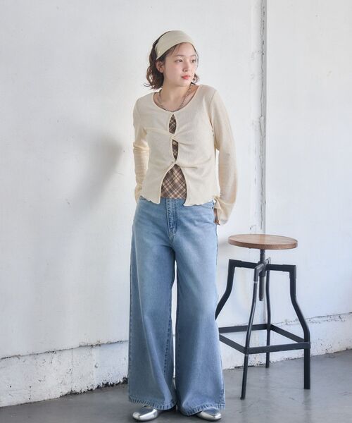 RETRO GIRL（レトロガール）の「ツイストデザインCT（Tシャツ/カットソー・レディース・ピンク/ナチュラル/ブルー・FREE）」の5枚目の写真