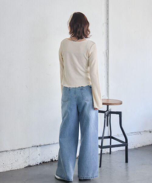 RETRO GIRL（レトロガール）の「ツイストデザインCT（Tシャツ/カットソー・レディース・ピンク/ナチュラル/ブルー・FREE）」の8枚目の写真