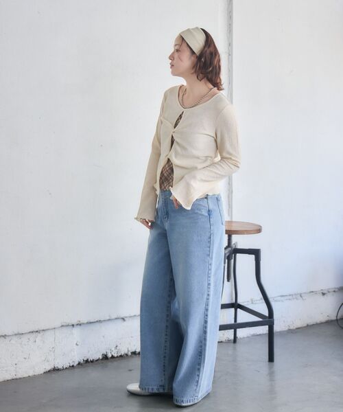 RETRO GIRL（レトロガール）の「ツイストデザインCT（Tシャツ/カットソー・レディース・ピンク/ナチュラル/ブルー・FREE）」の9枚目の写真