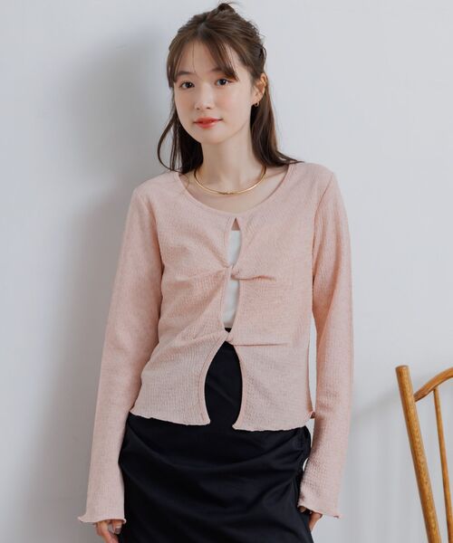 RETRO GIRL（レトロガール）の「ツイストデザインCT（Tシャツ/カットソー・レディース・ピンク/ナチュラル/ブルー・FREE）」の22枚目の写真