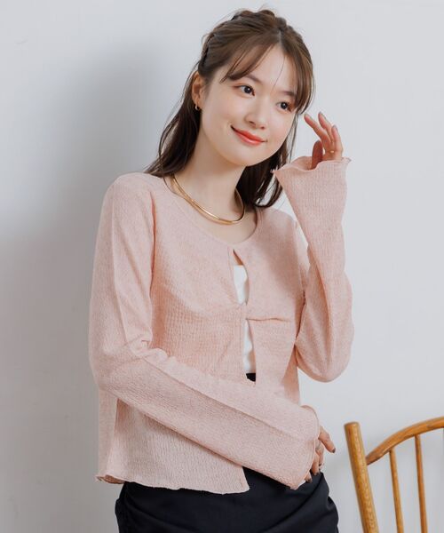 RETRO GIRL(レトロガール)の「ツイストデザインカットソー(Tシャツ/カットソー・レディース・ピンク/ナチュラル/ブルー・FREE)」の10枚目の写真