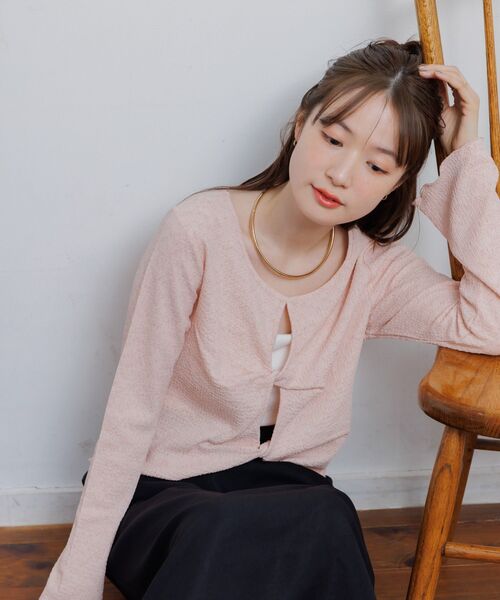 RETRO GIRL(レトロガール)の「ツイストデザインカットソー(Tシャツ/カットソー・レディース・ピンク/ナチュラル/ブルー・FREE)」の14枚目の写真