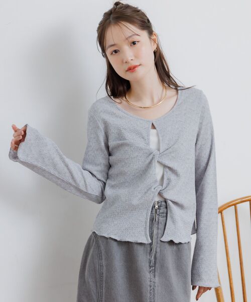 RETRO GIRL(レトロガール)の「ツイストデザインカットソー(Tシャツ/カットソー・レディース・ピンク/ナチュラル/ブルー・FREE)」の21枚目の写真