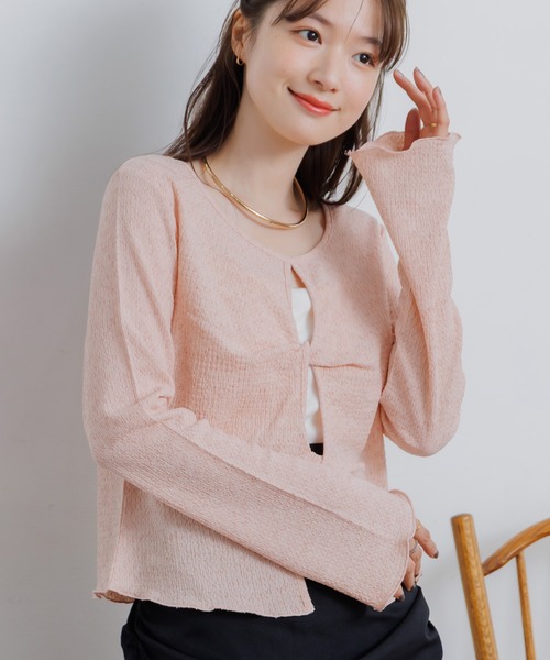 RETRO GIRL(レトロガール)の「ツイストデザインカットソー(Tシャツ/カットソー・レディース・ピンク/ナチュラル/ブルー・FREE)」の3枚目の写真