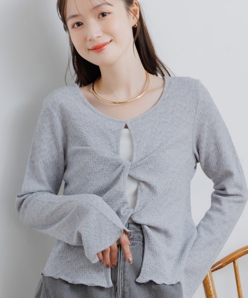 RETRO GIRL(レトロガール)の「ツイストデザインカットソー(Tシャツ/カットソー・レディース・ピンク/ナチュラル/ブルー・FREE)」の1枚目の写真