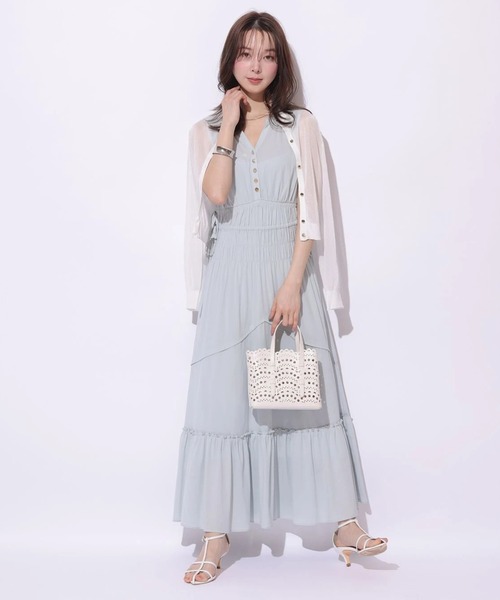 Mystrada（マイストラーダ）の「シアーラメカーデ（ニット/セーター・レディース・レッド/ピンク/ホワイト/イエロー/ブラック/ブラウン・38）」の13枚目の写真