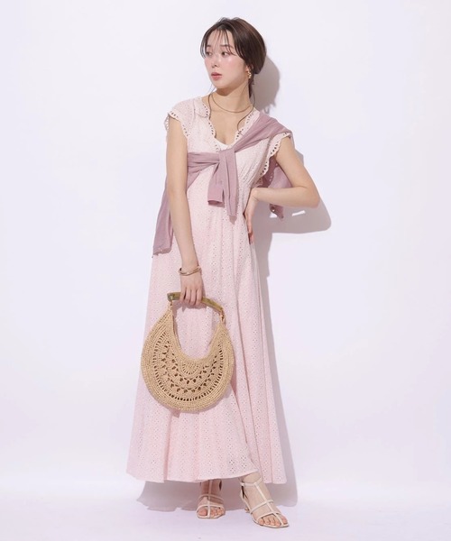 Mystrada（マイストラーダ）の「シアーラメカーデ（ニット/セーター・レディース・レッド/ピンク/ホワイト/イエロー/ブラック/ブラウン・38）」の17枚目の写真