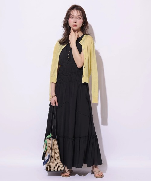 Mystrada（マイストラーダ）の「シアーラメカーデ（ニット/セーター・レディース・レッド/ピンク/ホワイト/イエロー/ブラック/ブラウン・38）」の22枚目の写真