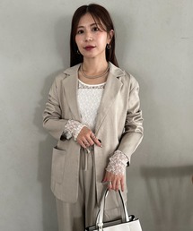 新品タグ付き sucre 大きいサイズ 17号3点セットスーツ ベージュ 楽天