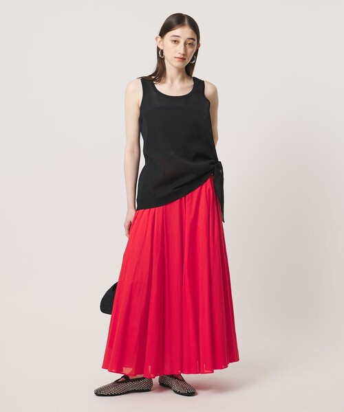 UNITED ARROWS(ユナイテッドアローズ)の「ノット 2WAY タンクトップ(タンクトップ・レディース・ブラック/レッド・FREE)」の4枚目の写真