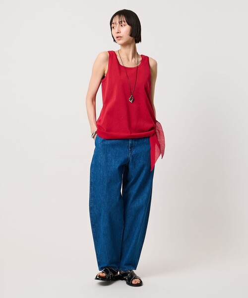 UNITED ARROWS(ユナイテッドアローズ)の「ノット 2WAY タンクトップ(タンクトップ・レディース・ブラック/レッド・FREE)」の7枚目の写真