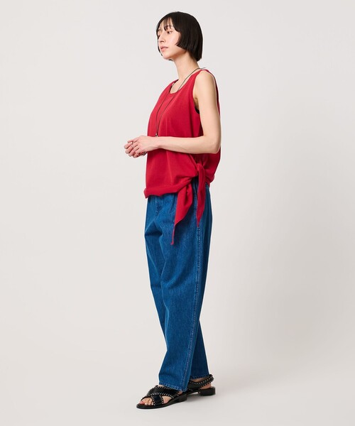 UNITED ARROWS(ユナイテッドアローズ)の「ノット 2WAY タンクトップ(タンクトップ・レディース・ブラック/レッド・FREE)」の8枚目の写真