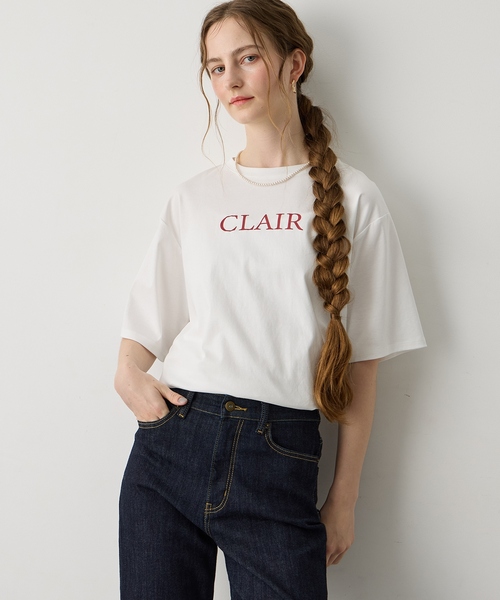 LE SOUK HOLIDAY(ルスークホリデー)の「ロゴプリントTシャツ【接触冷感・吸水速乾】(Tシャツ/カットソー・レディース・ベージュ/オフホワイト/チャコールグレー・M/L)」の5枚目の写真