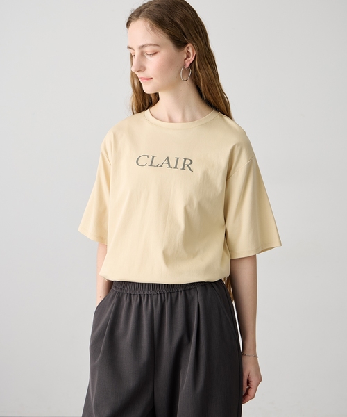 LE SOUK HOLIDAY(ルスークホリデー)の「ロゴプリントTシャツ【接触冷感・吸水速乾】(Tシャツ/カットソー・レディース・ベージュ/オフホワイト/チャコールグレー・M/L)」の8枚目の写真