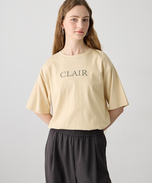 LE SOUK HOLIDAY(ルスークホリデー)の「ロゴプリントTシャツ【接触冷感・吸水速乾】(Tシャツ/カットソー・レディース・ベージュ/オフホワイト/チャコールグレー・M/L)」の9枚目の写真