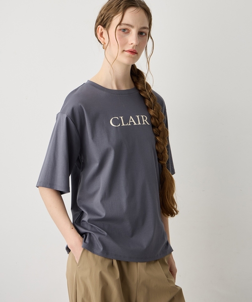LE SOUK HOLIDAY(ルスークホリデー)の「ロゴプリントTシャツ【接触冷感・吸水速乾】(Tシャツ/カットソー・レディース・ベージュ/オフホワイト/チャコールグレー・M/L)」の11枚目の写真
