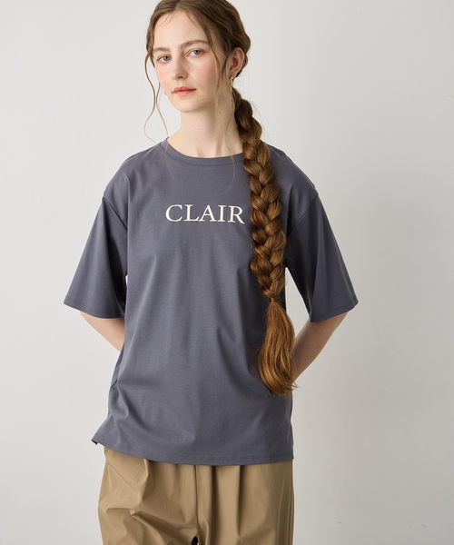 LE SOUK HOLIDAY(ルスークホリデー)の「ロゴプリントTシャツ【接触冷感・吸水速乾】(Tシャツ/カットソー・レディース・ベージュ/オフホワイト/チャコールグレー・M/L)」の12枚目の写真