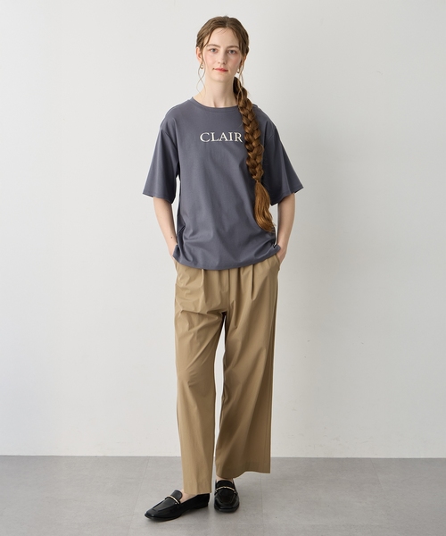 LE SOUK HOLIDAY(ルスークホリデー)の「ロゴプリントTシャツ【接触冷感・吸水速乾】(Tシャツ/カットソー・レディース・ベージュ/オフホワイト/チャコールグレー・M/L)」の15枚目の写真