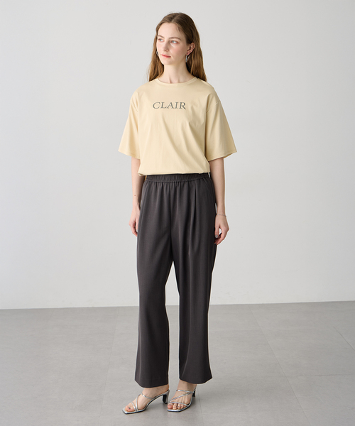 LE SOUK HOLIDAY(ルスークホリデー)の「ロゴプリントTシャツ【接触冷感・吸水速乾】(Tシャツ/カットソー・レディース・ベージュ/オフホワイト/チャコールグレー・M/L)」の17枚目の写真